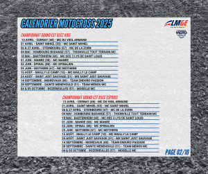 Championnat Motocross 2025 Ligue Grand Est 85cc Kids et Espoirs